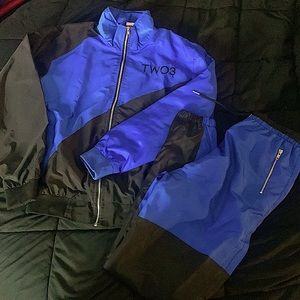 Black/Blue Sneak Gallery tracksuit Medium top Medium bottom